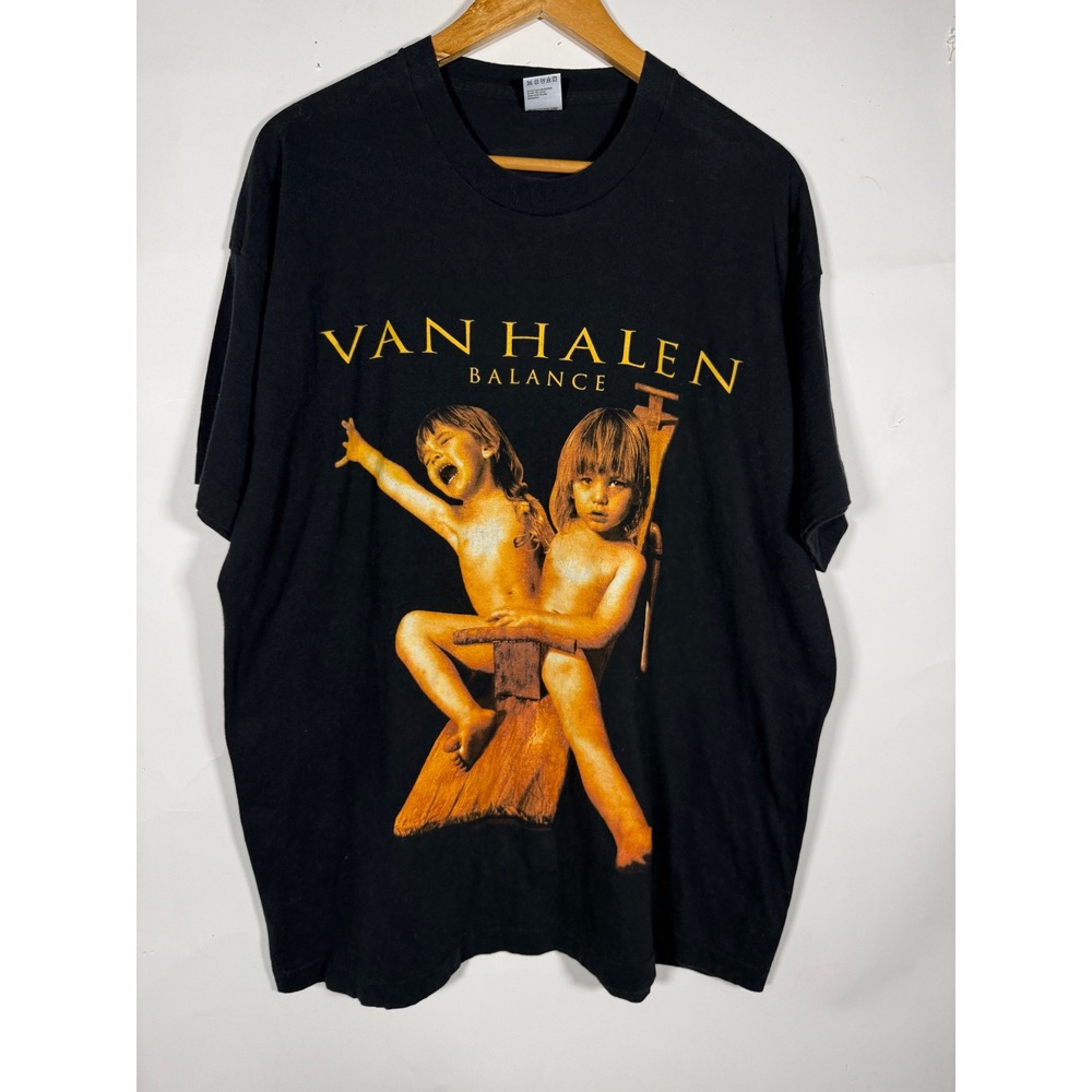 Vintage 1995 Van Halen Balance Tour T-Shirt Black XL Rock Band Graphic Tee